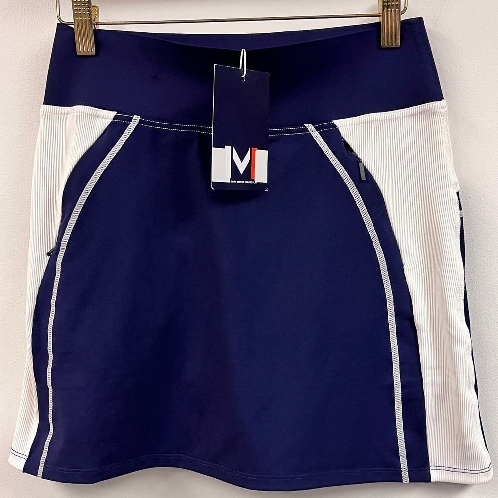 Movetes Nova Golf tennis Pickleball Skort Ladies XS Navy White UPF 50 wicking